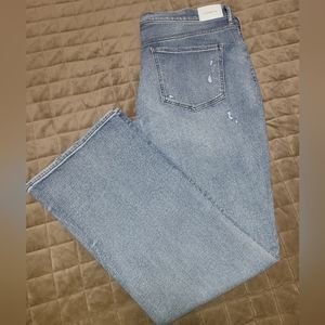 Brand New Express Women's High Waisted Light Wash Button Fly 90s Bootcut Jeans